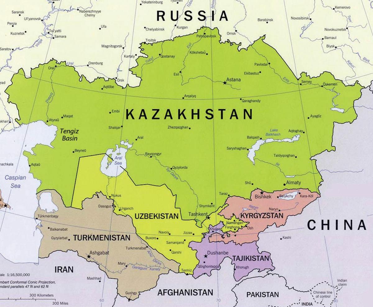 žemėlapis tengiz Kazachstanas