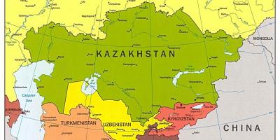 Žemėlapis Kazachstano azijos žemėlapis