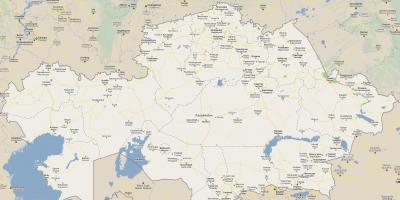 Žemėlapis Kazachstano kelių