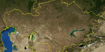 Žemėlapis Kazachstano topografinis